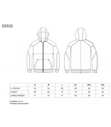 Sudadera elástic capucha S5530