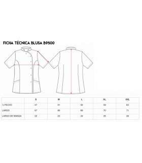 Blusa sanidad, estética, peluquería, spa B9500