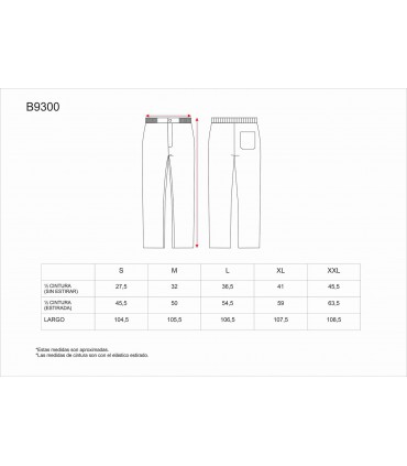 Pantalón sanitario unisex servicios B9300