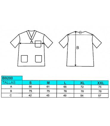 Casaca unisex sanitaria para servicios Workteam B9200
