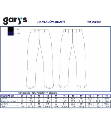 Pantalón bioelastic peluquería y estética 2023