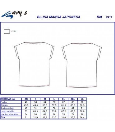 Blusa de mujer spandex hostelería 2411
