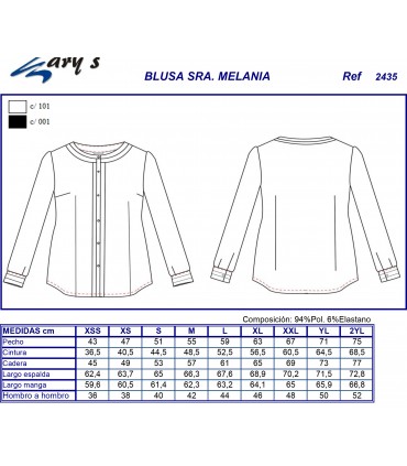 Blusa de mujer satén Melania 2435