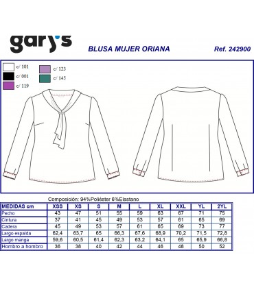 Blusa de mujer satén Oriana 2429