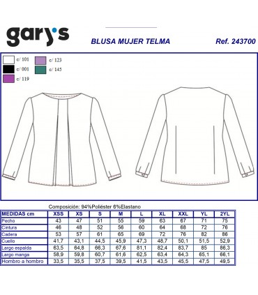 Blusa de mujer satén Telma 2437