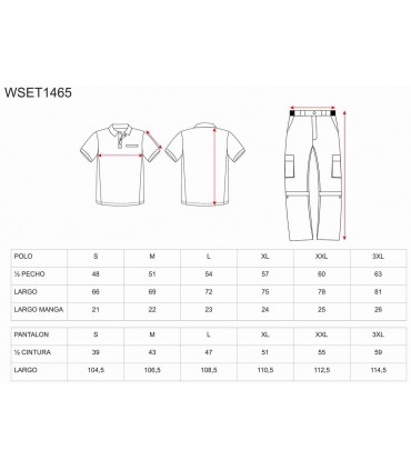 Pantalón desmontable y Polo conjunto WSET1465