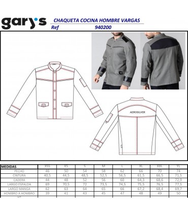 Chaqueta de hombre cocina Vargas 9402