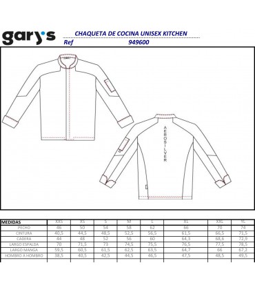 Chaqueta unisex de cocina Kitchen 9496