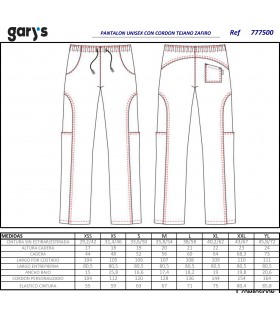Pantalón unisex cocina Skinny Fit Zafiro 7775