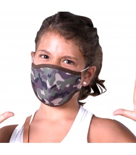Mascarilla reutilizable certificada infantil 4504-4055 camuflaje
