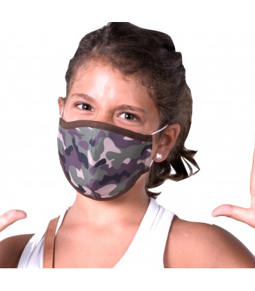 Mascarilla reutilizable certificada infantil 4504-4055 camuflaje