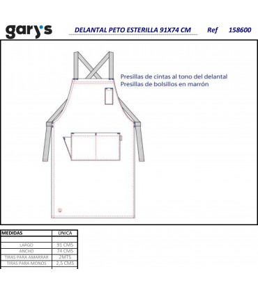 Delantal con peto Algodón orgánico 1586