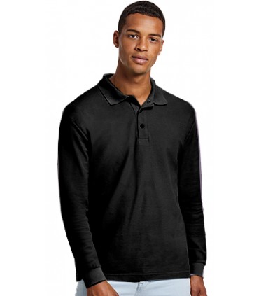 Polo punto piqué algodón unisex manga larga