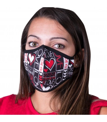 Mascarilla tela reutilizable 4034 love