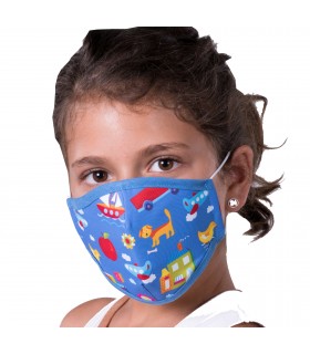 Mascarilla tela reutilizable infantil 4010 figuras