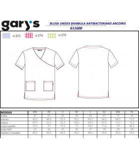 Blusa antibacteriana arcoiris fucsia 6116