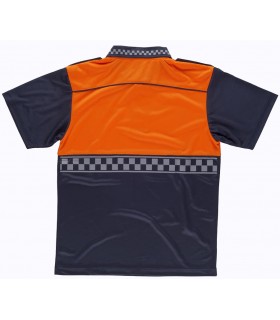 Polo policía local Alta Visibilidad damero naranja C3855