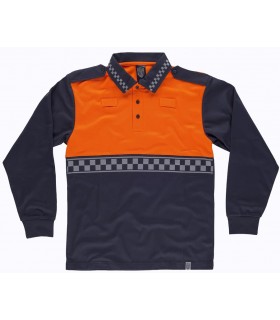 Polo policía local afelpado Alta Visibilidad naranja C3856