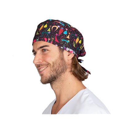 Gorro cirujano tiras "Cats" 4473-2879