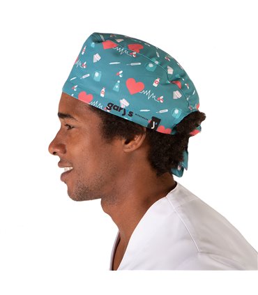 Gorro cirujano tiras "Corazón" 4473-2884
