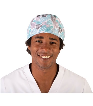 Gorro cirujano tiras "Hojas" 4473-2887