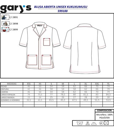 Blusa unisex abierta Kukuxumusu KukuToros 5991