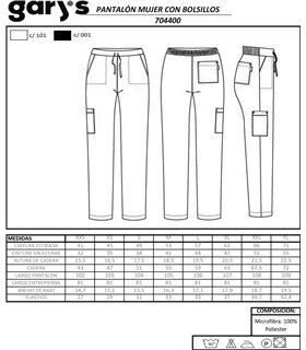 Pantalón microfibra mujer blanco 7044