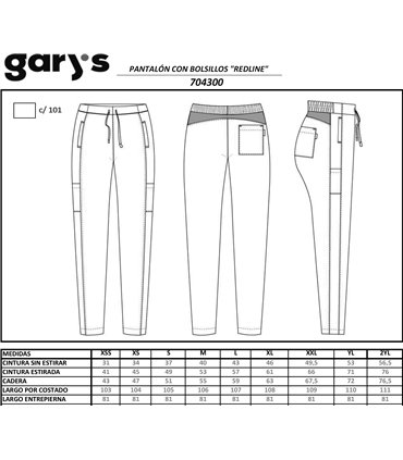 Pantalón unisex Red Line 7043