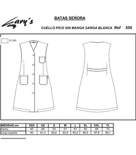 Bata de mujer para limpieza Gary's 558