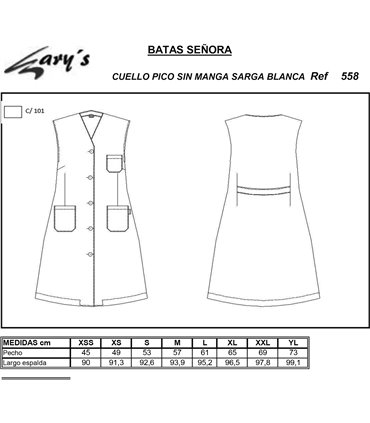 Bata de mujer para limpieza Gary's 558