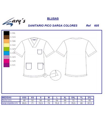 Casaca unisex manga corta 605C