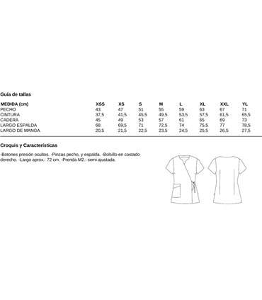 Blusa servicios mujer Oxford Camila 6564