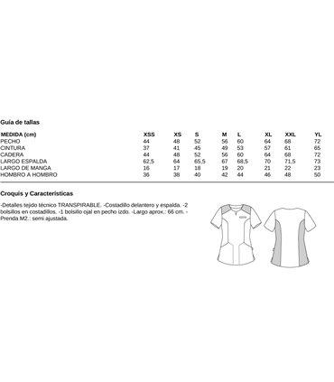 Blusa servicios mujer Oxford Camila 6564