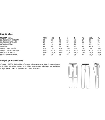 Pantalón unisex servicios extrafiber 7045