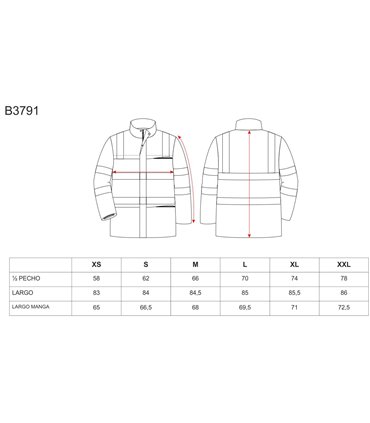 Parka ignífuga, antiestática WORK FLAME B3791