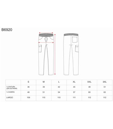 Pantalón tejido elástico B6920