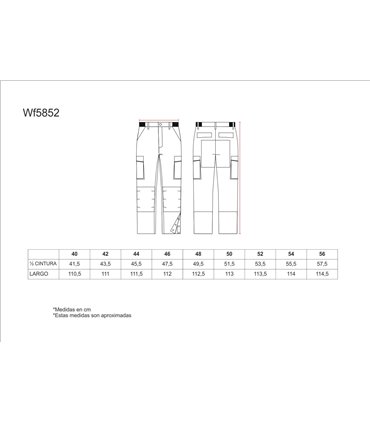 Pantalón multibolsillos Workteam WF5852