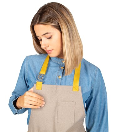 Delantal peto hebilla gris urban 100014