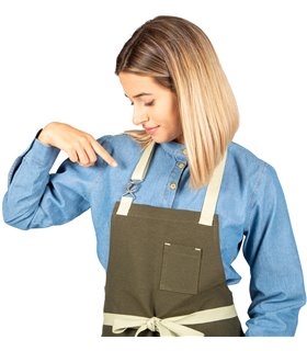 Delantal peto urban hebilla verde caqui 100014