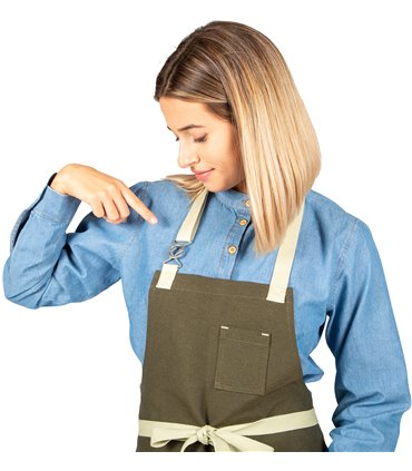 Delantal peto urban hebilla verde caqui 100014