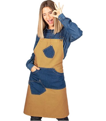 Delantal peto tejano añil albero 161200
