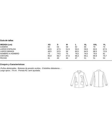 Chaqueta de hombre para hostelería 9636 Arcas