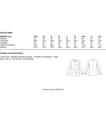 Camisa de mujer camarera en hostelería 6202