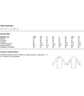 Chaqueta de cocina unisex 9454 Alcaraz