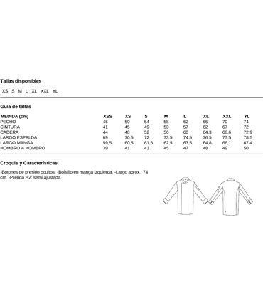 Chaqueta de cocina unisex 9454 Alcaraz
