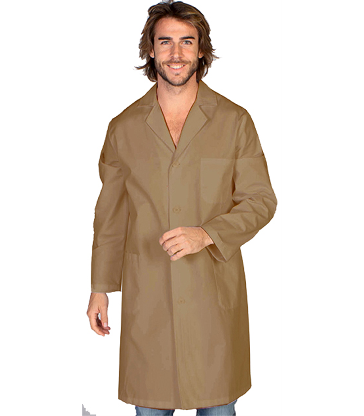 Jersey Hombre Cuello Pico Beige Coderas – El Capote