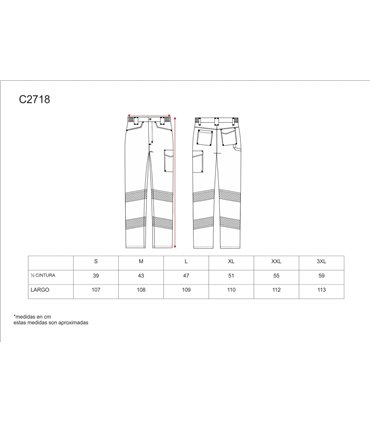 Pantalón elástico Alta Visibilidad C2718