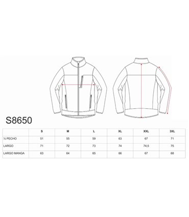 Chaqueta Workshell Sport S8650