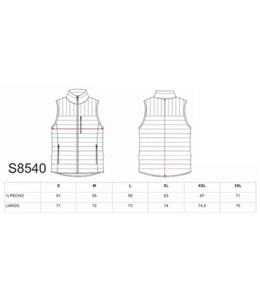 Chaleco acolchado tejido camuflaje S8540