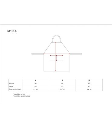 Delantal peto infantil M1000